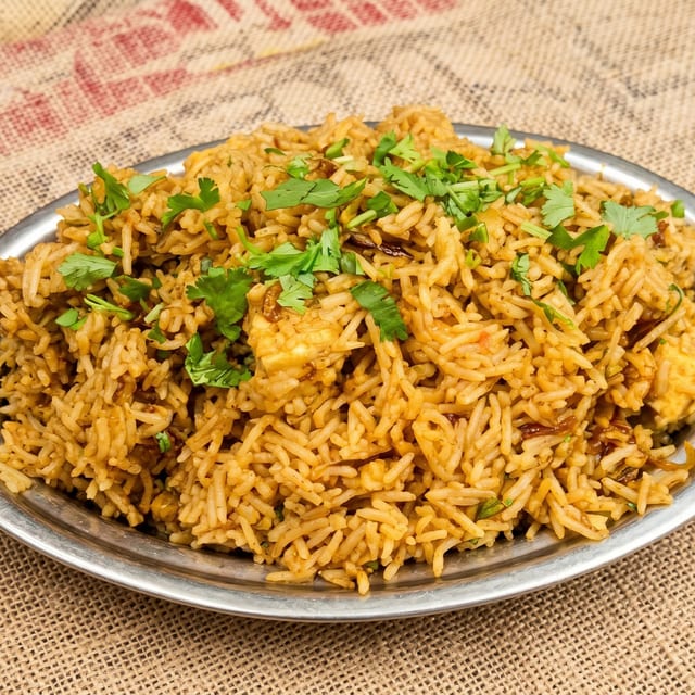 Paneer Biryani.